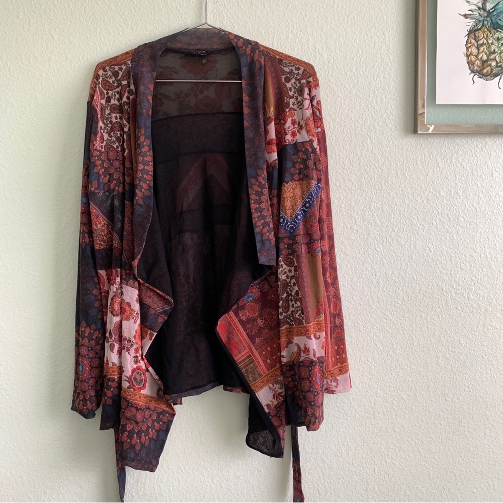 Desigual Patchwork Multi Print Wrap Up Cardigan K… - image 2